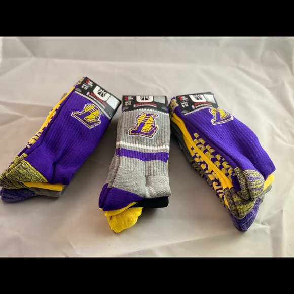 LA Lakers crew socks - Picture 2 of 2